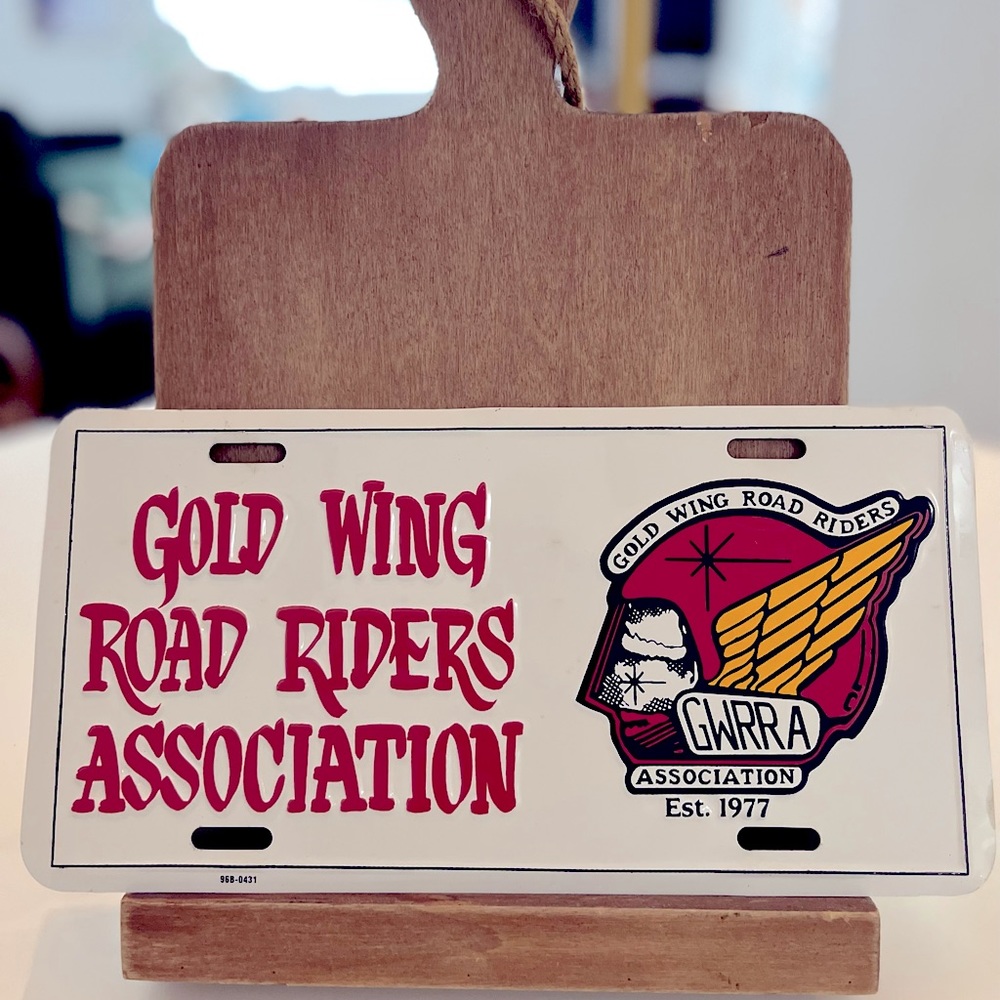 Vintage Honda Motorcycle Gold Wing Plate